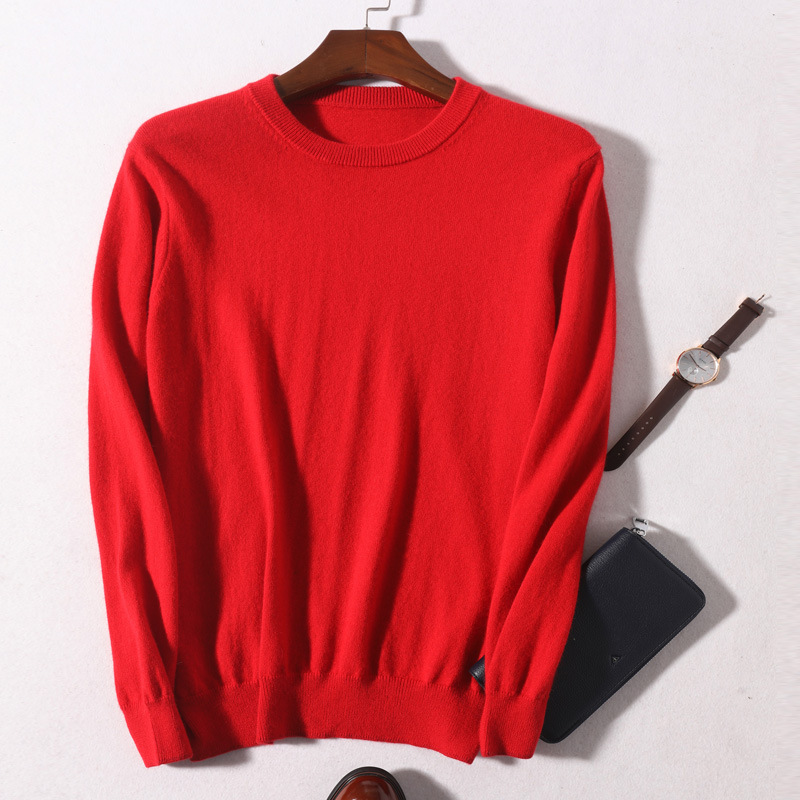Men's Round Neck Pullover Sweater - Color Variations