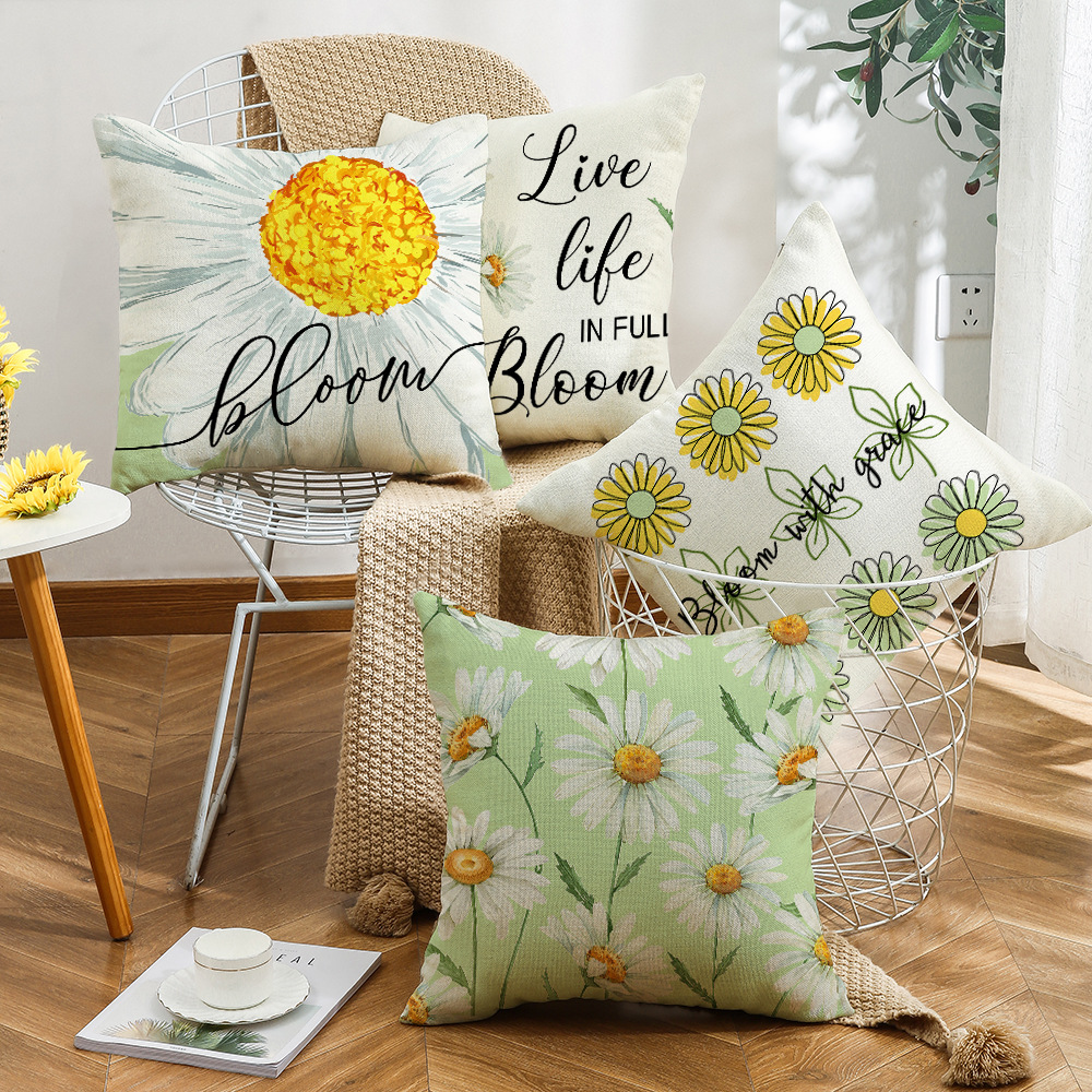 Summer Chrysanthemum Pillow Cover Image 5