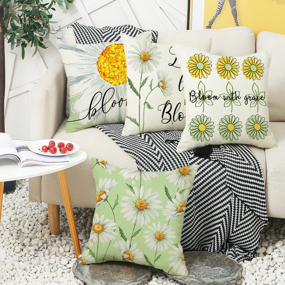 Summer Chrysanthemum Pillow Cover Image 2