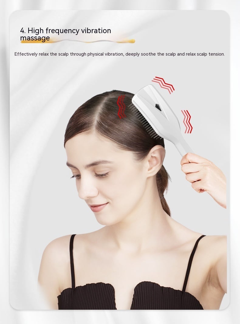 Red Light Vibration Massage Comb Image 7