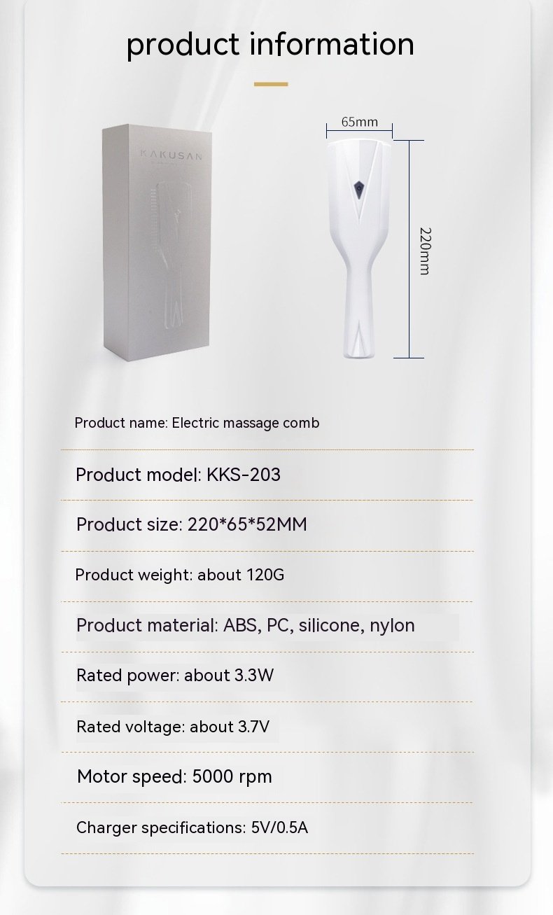 Red Light Vibration Massage Comb Image 14