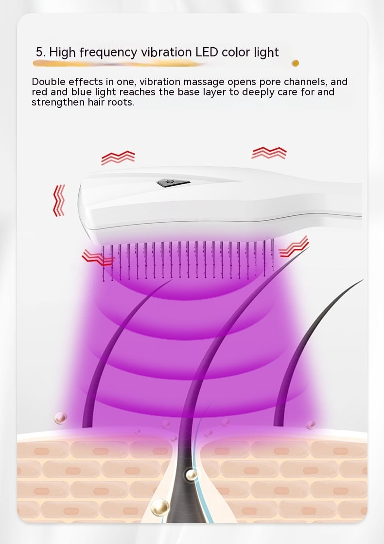 Red Light Vibration Massage Comb Image 8