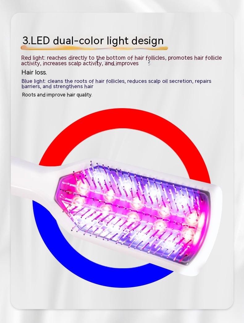 Red Light Vibration Massage Comb Image 6