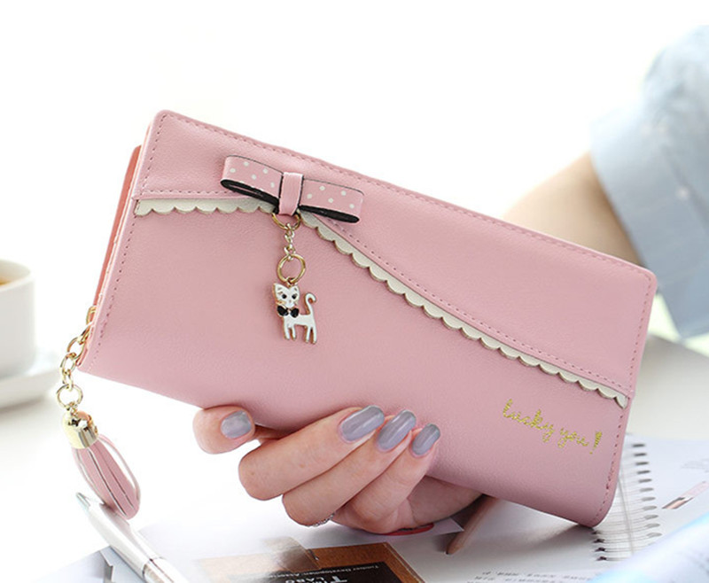 Colgante para Cartera de Mujer, Diseño de Gato con Encaje en Dibujos Animados - Imagen 1