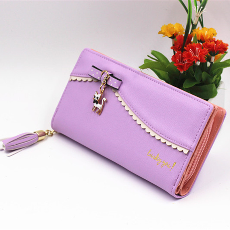 Colgante para Cartera de Mujer, Diseño de Gato con Encaje en Dibujos Animados - Imagen 2