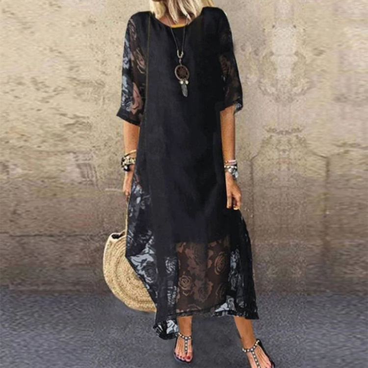 Long Dress Lace Casual for Women Image 8