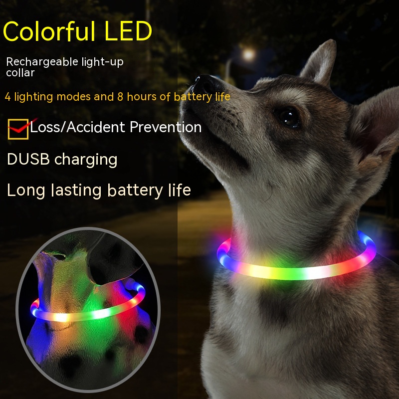 Fashion Led Pet Collar Close-up