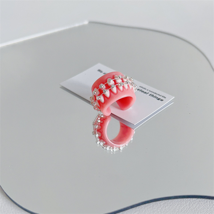 Colorful Acrylic Tooth Ring