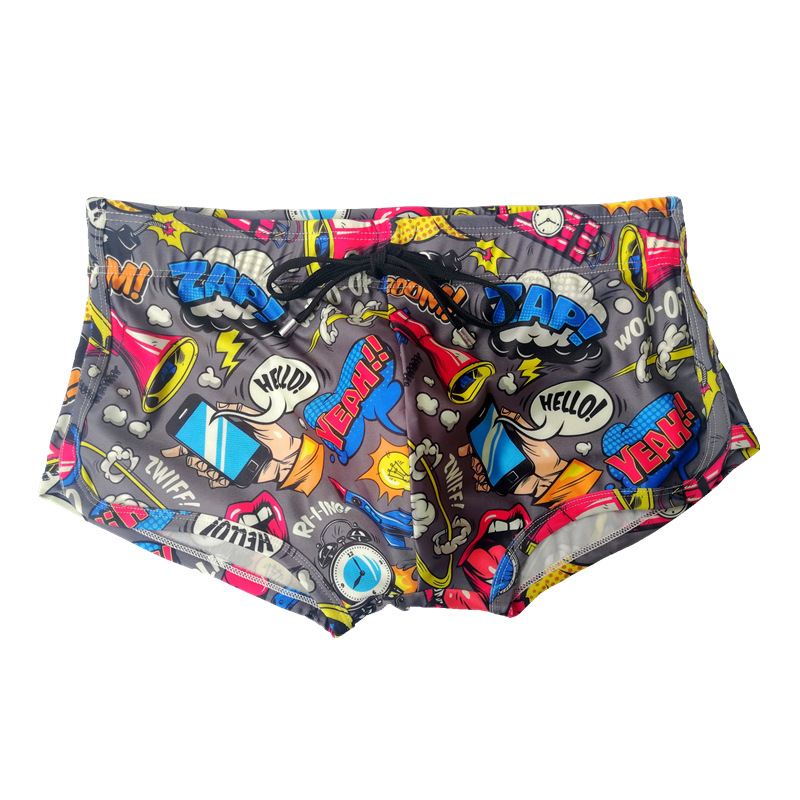 Boys' Nylon Bikini Boxer Swimming Trunks 7