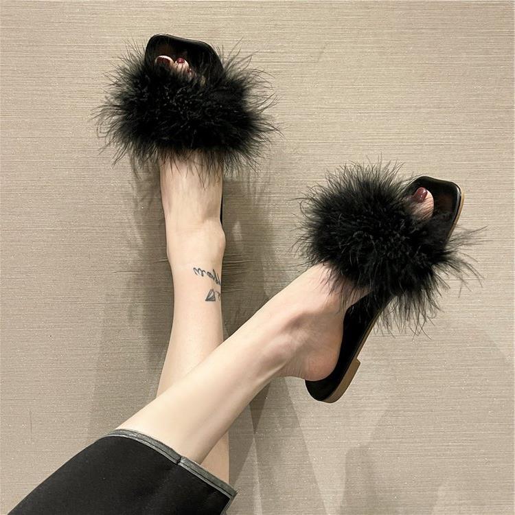 Women's Summer Flat Fashion Fur Slipper 2