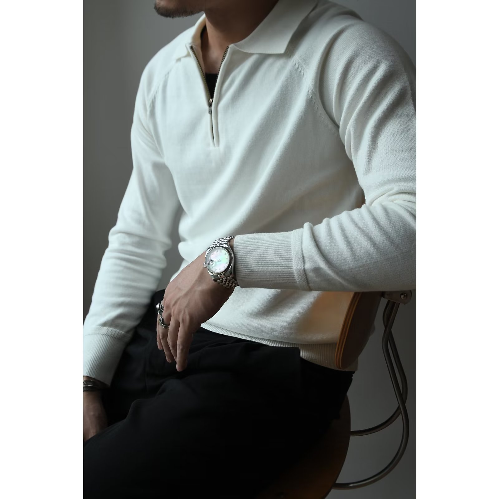 Men's Half Zipper Polo Shirt