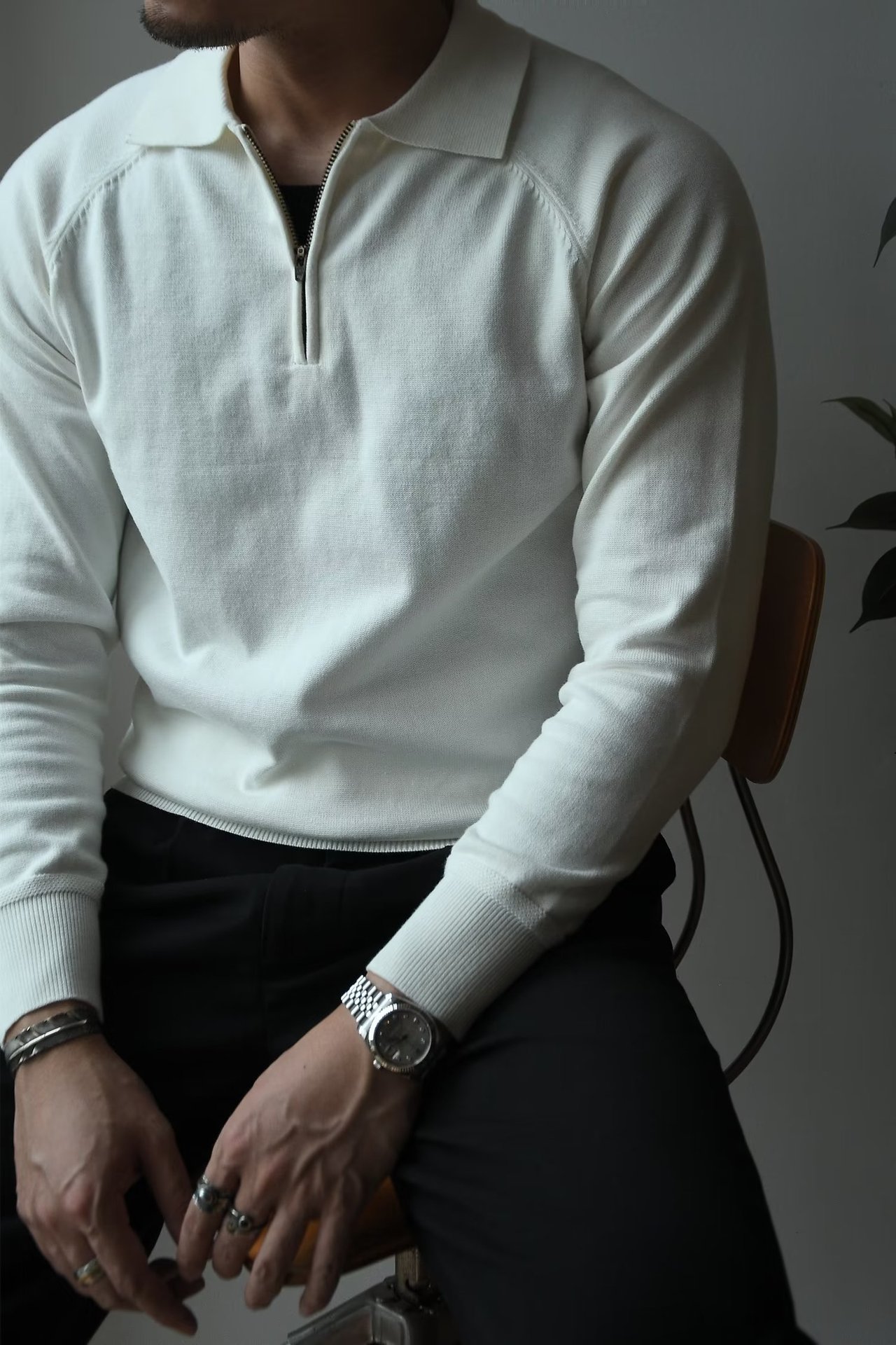 Men's Half Zipper Polo Shirt