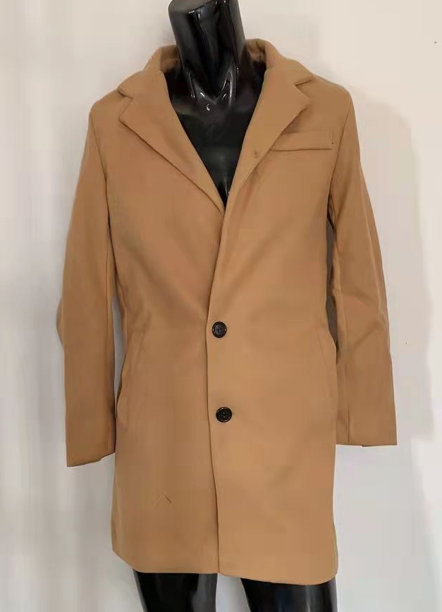 Men's mid-length double-sided woolen coat image 6