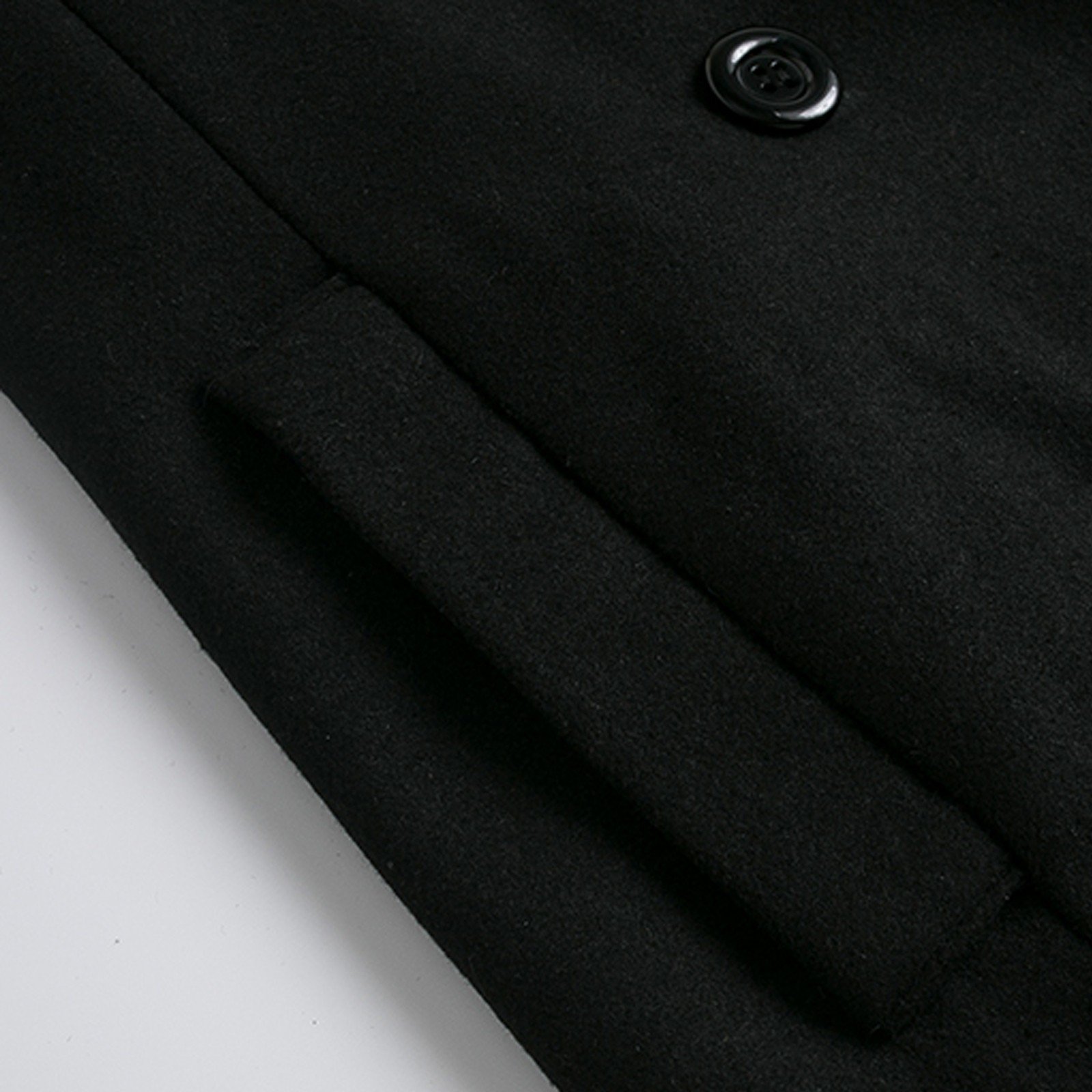 معطف صوف رجالي باللون الأزرق الداكن