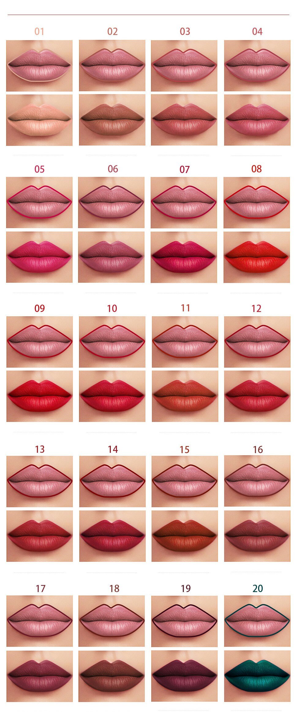 Pudaier Dual Lipstick Color 5