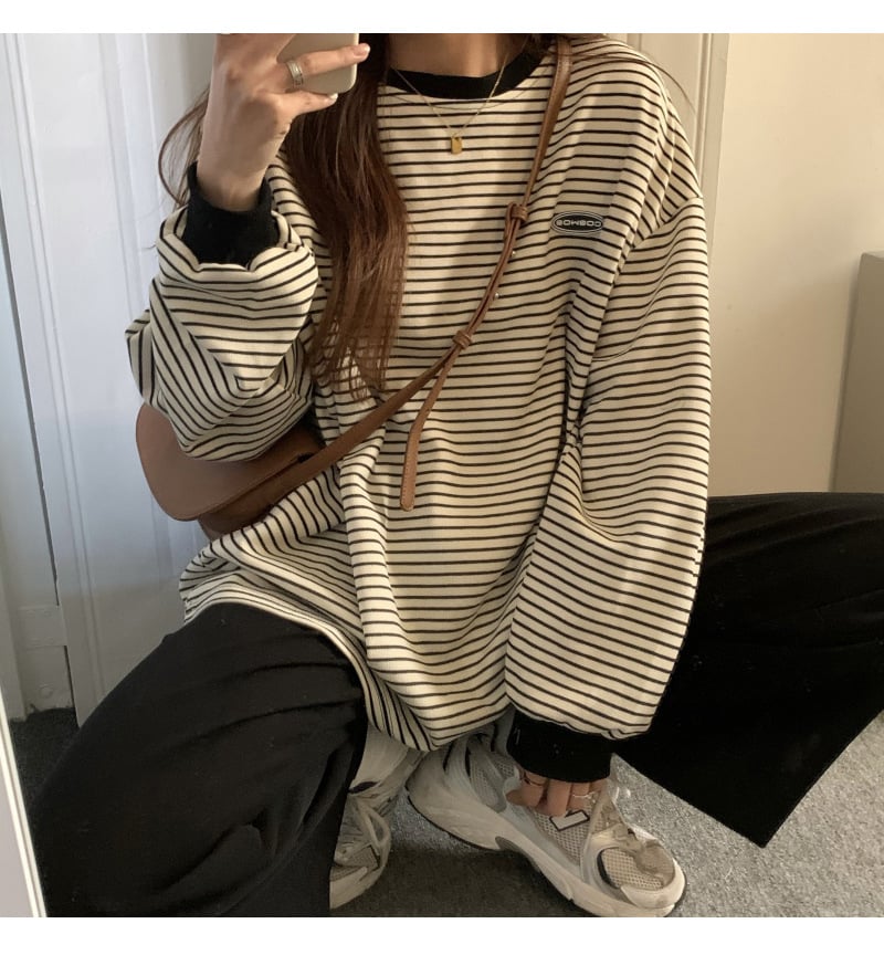 Thin Striped Sweater Image 2