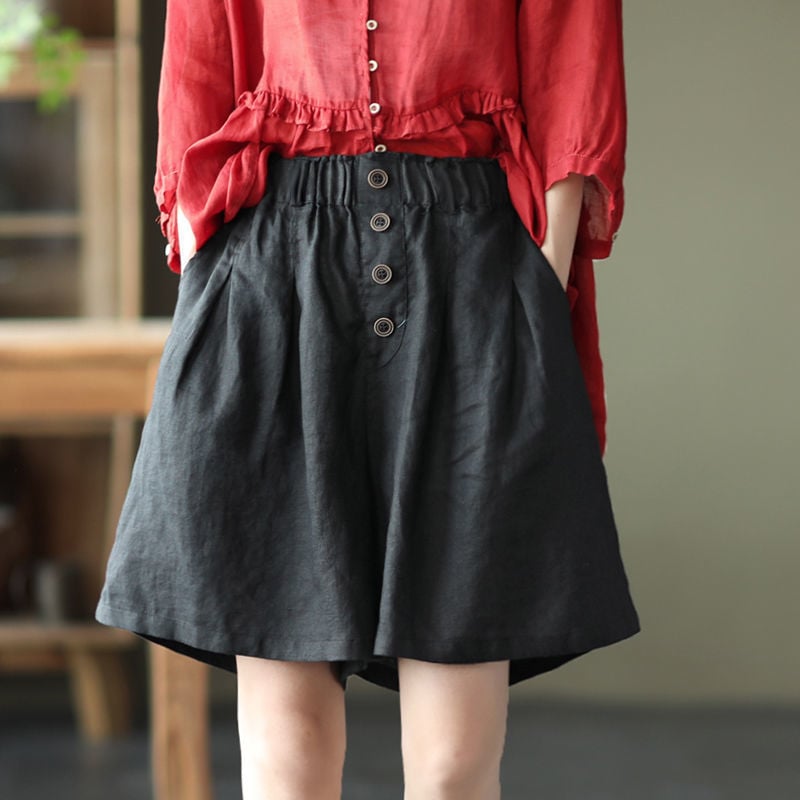 Cotton Linen Casual Shorts