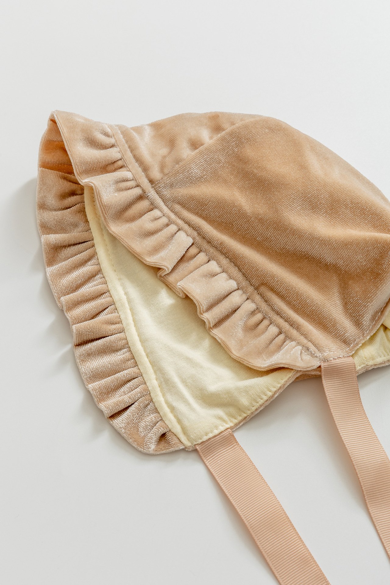 Gold Velvet Wooden Ear Baby Beanie Cap Collection