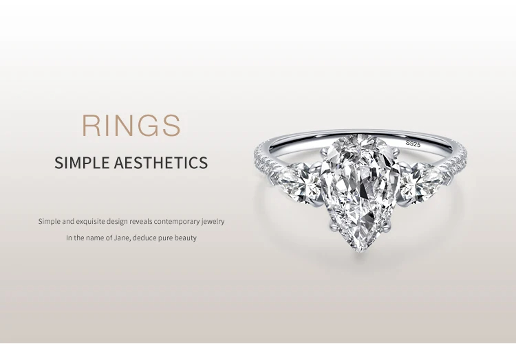 Drop-shaped Diamond Ring 6