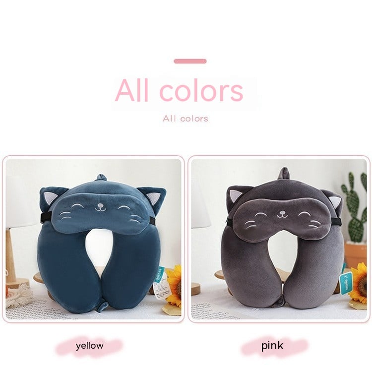 Memory Foam U-shaped Pillow - Frog Style
