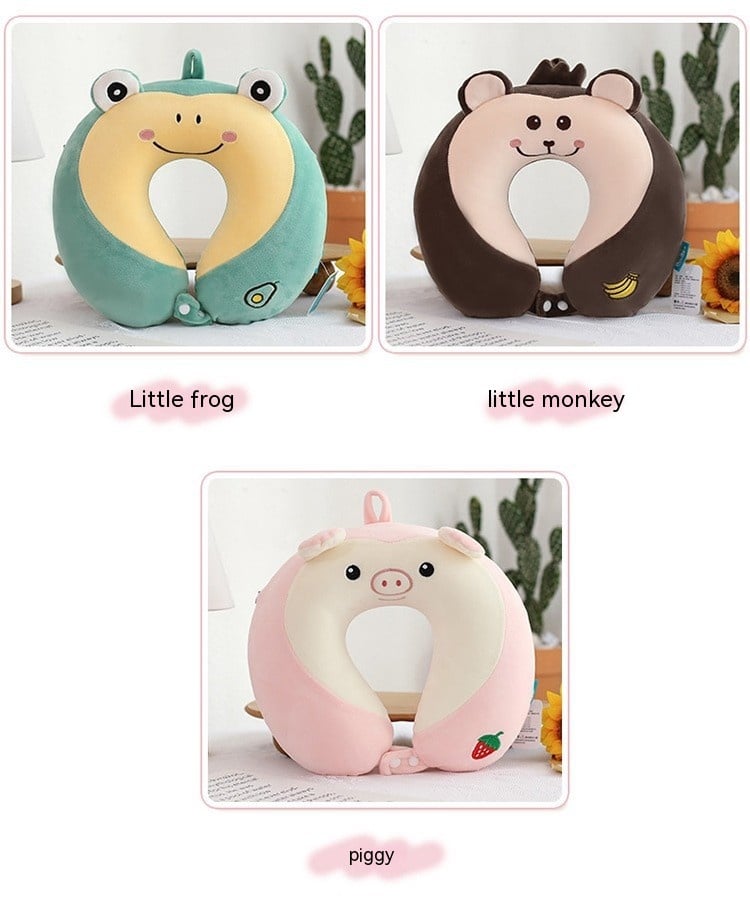 Memory Foam U-shaped Pillow - Rabbit Style