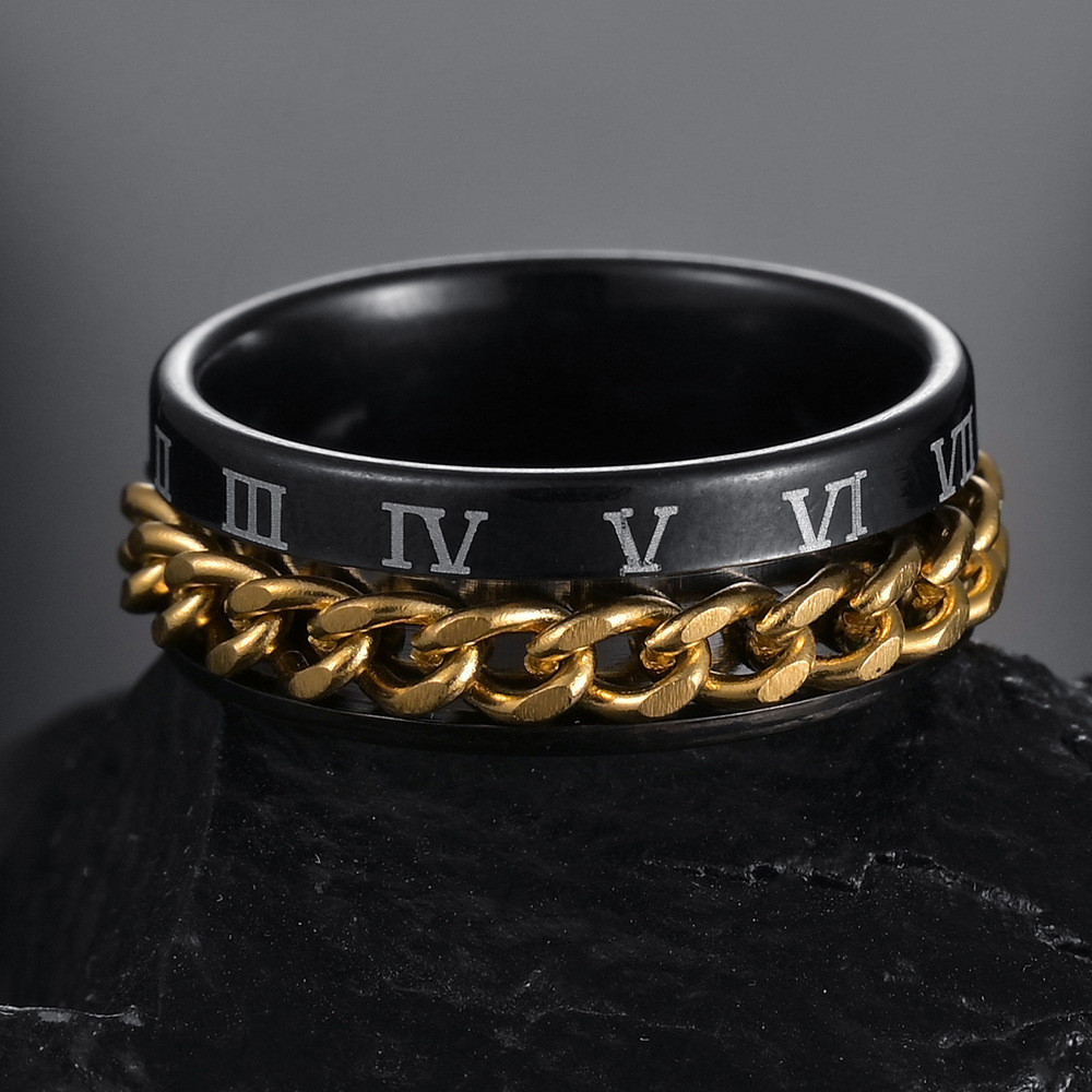 Fashion Roman Numerals Chain Ring - Image 2