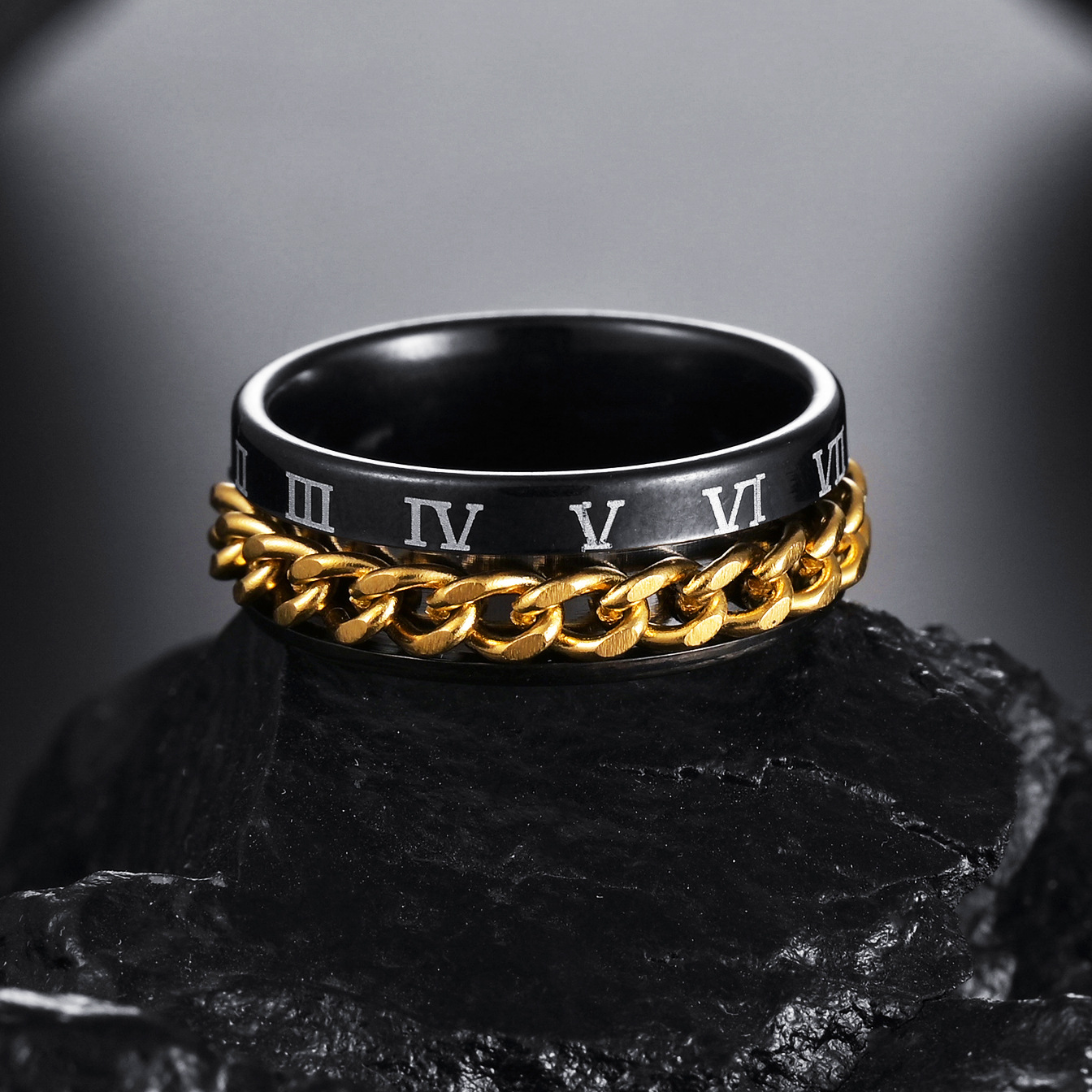 Fashion Roman Numerals Chain Ring - Image 4