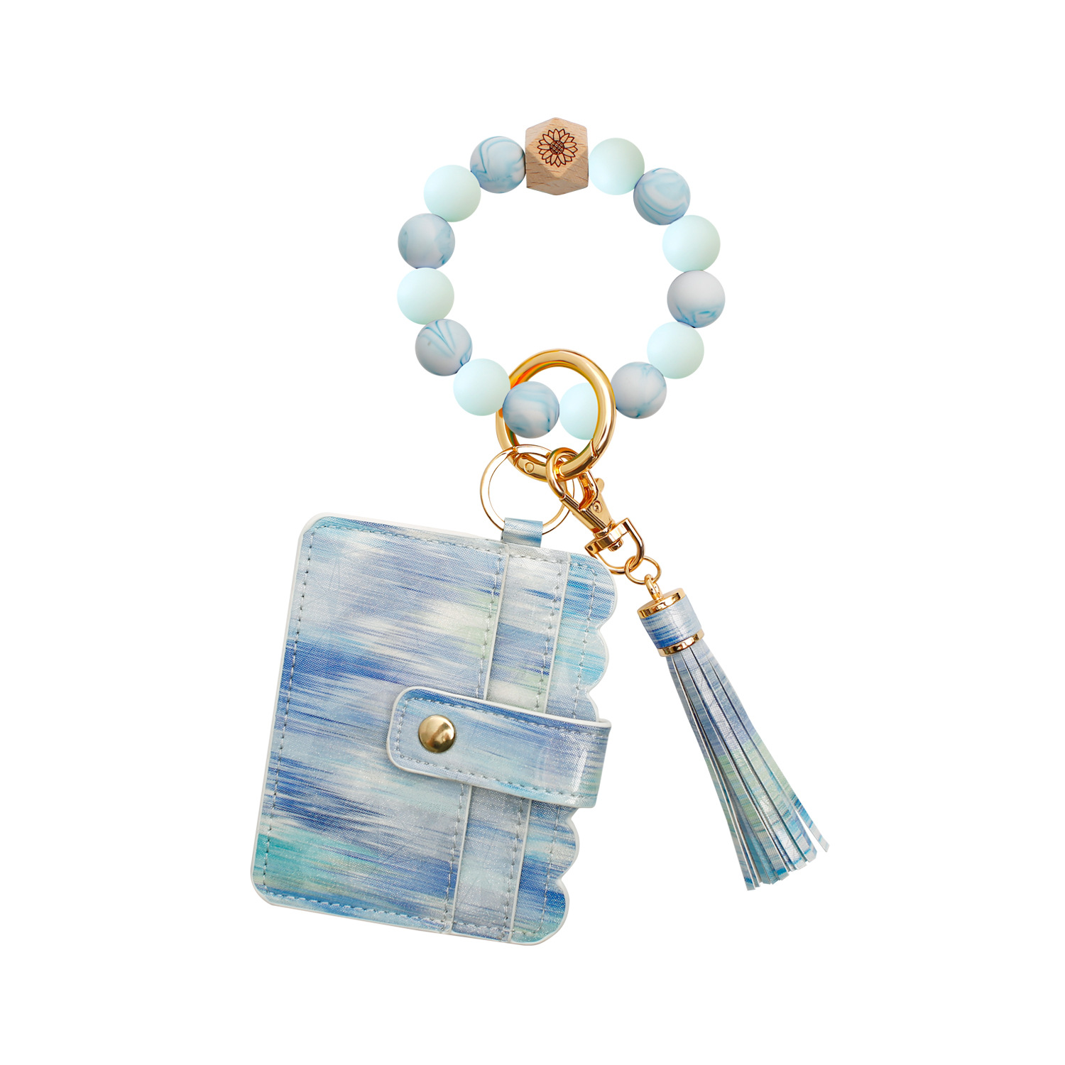 Beaded Leather Card Bag 5