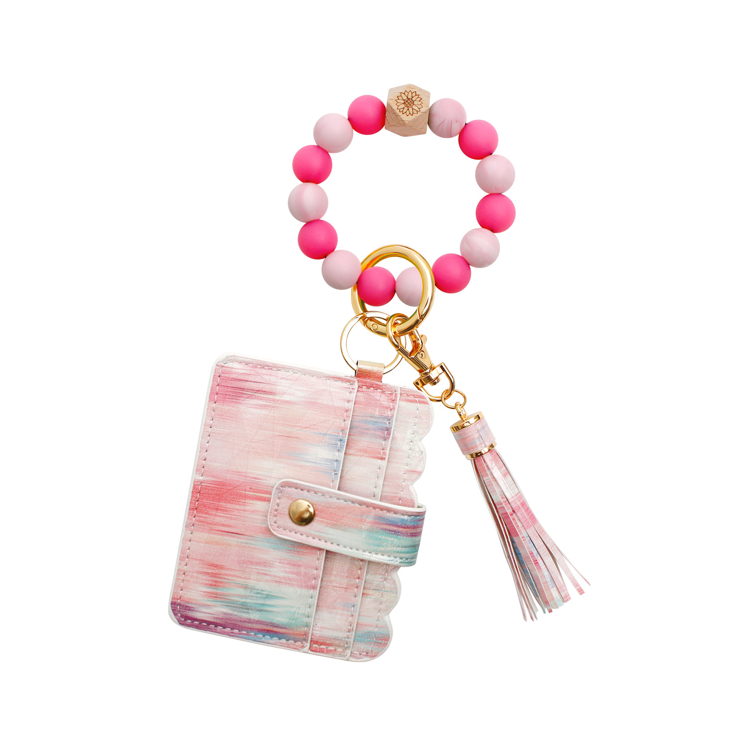 Beaded Leather Card Bag 10