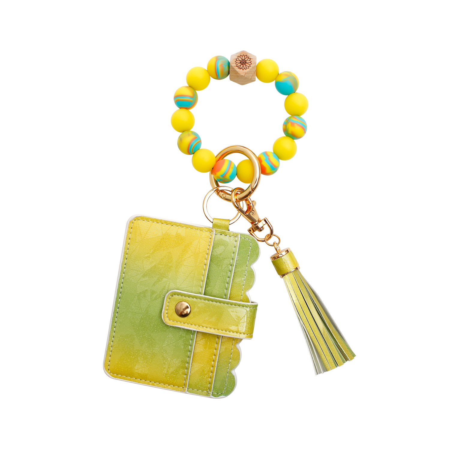Beaded Leather Card Bag 6