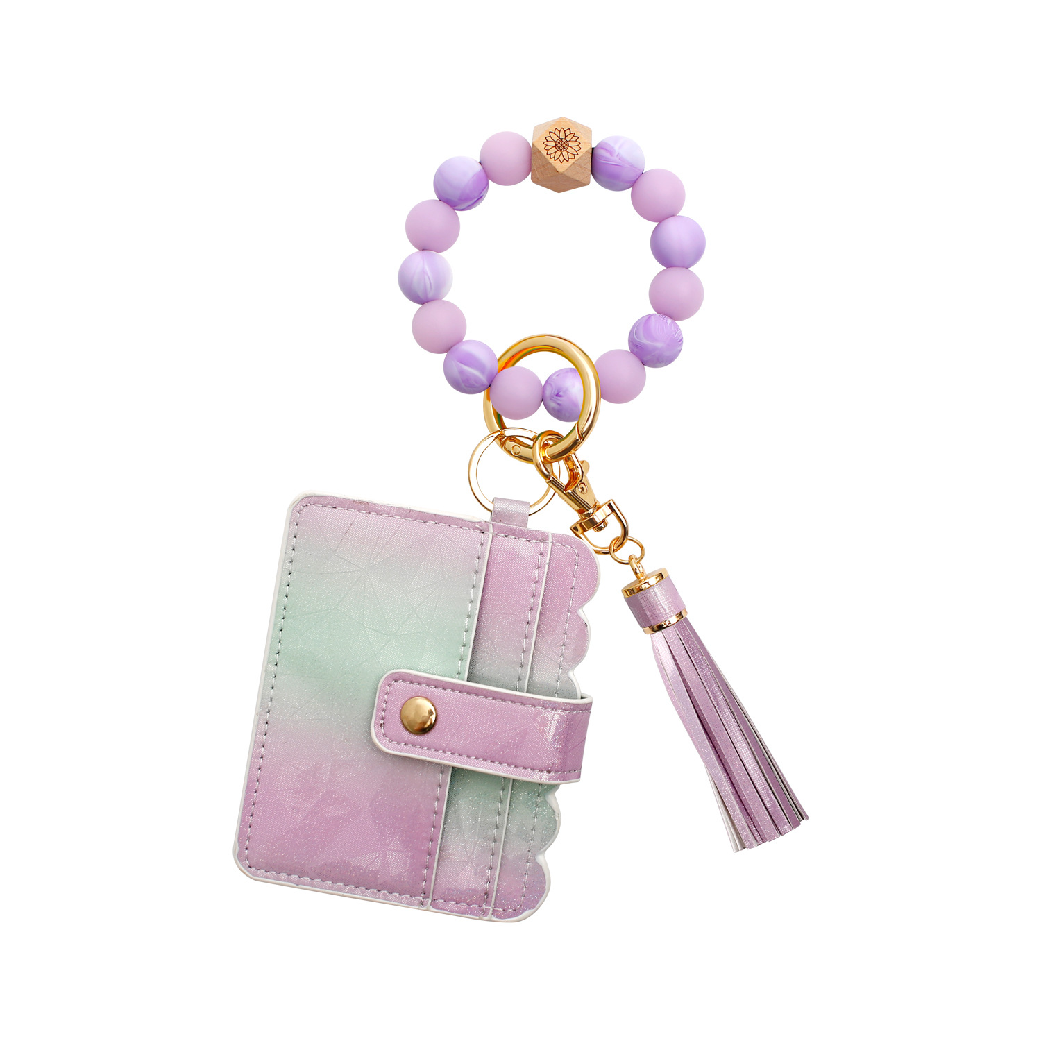 Beaded Leather Card Bag 8