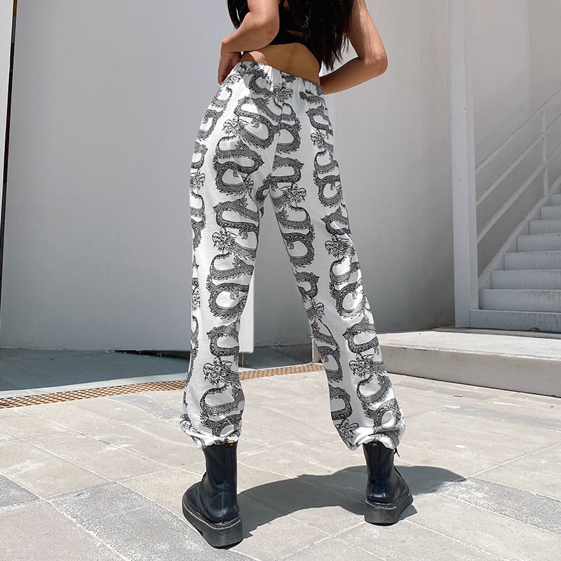 Dragon Print Sweatshirt Trousers