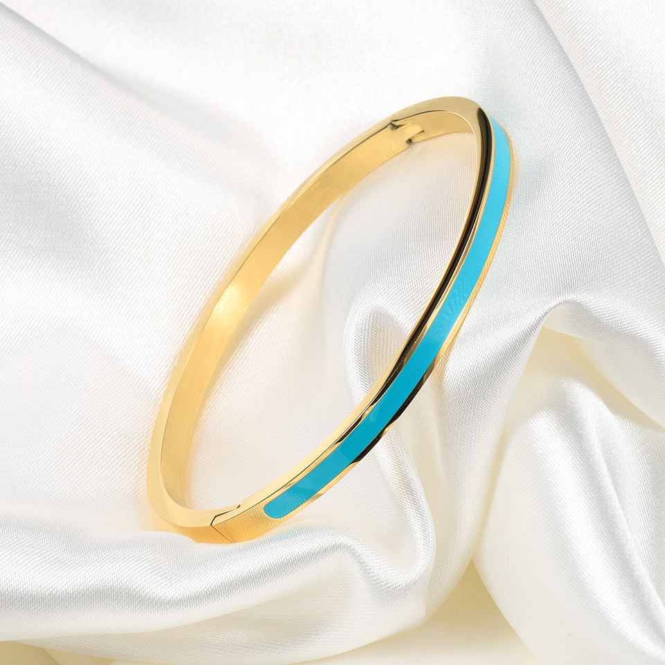 Stainless Steel Color Epoxy Women's Bracelet Image 3