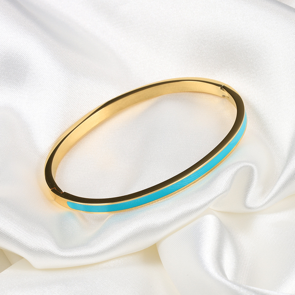 Stainless Steel Color Epoxy Women's Bracelet Image 4