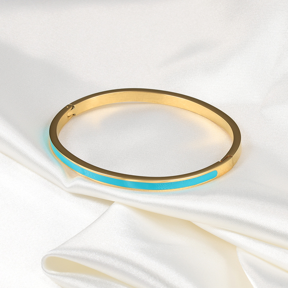 Stainless Steel Color Epoxy Women's Bracelet Image 2