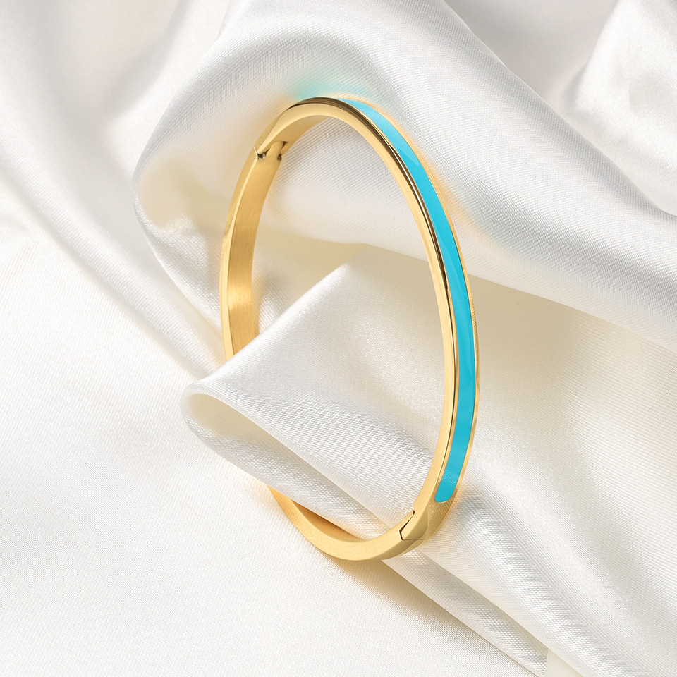 Stainless Steel Color Epoxy Women's Bracelet Image 1