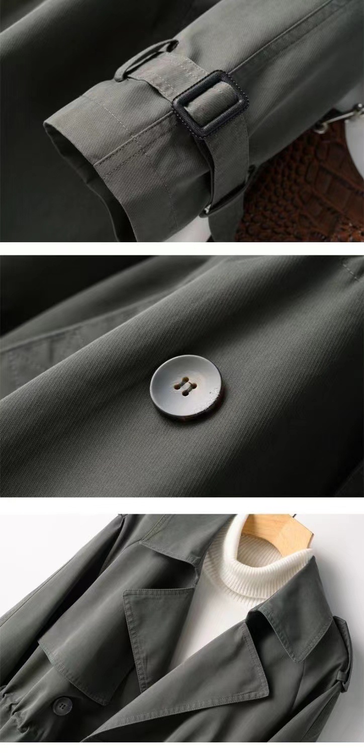 Women's Mid Length Waist Wrap Coat - Image 9