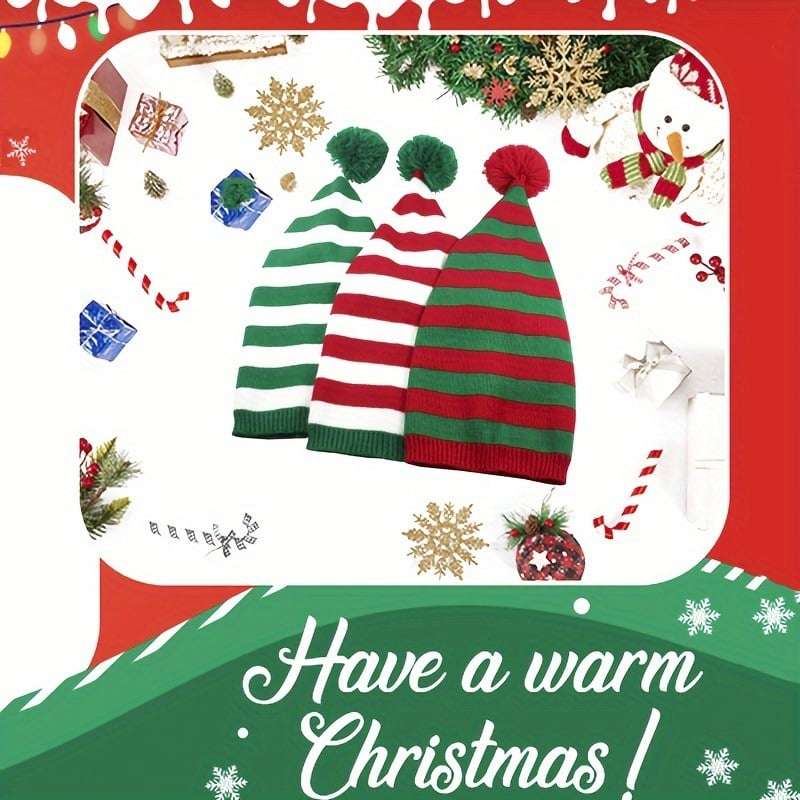 Christmas Knitted Woolen Cap Image 2