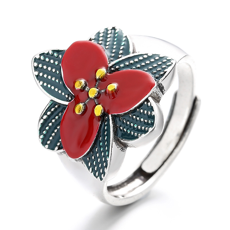 Women's Fashion Narcissus Silver Ring Image 5