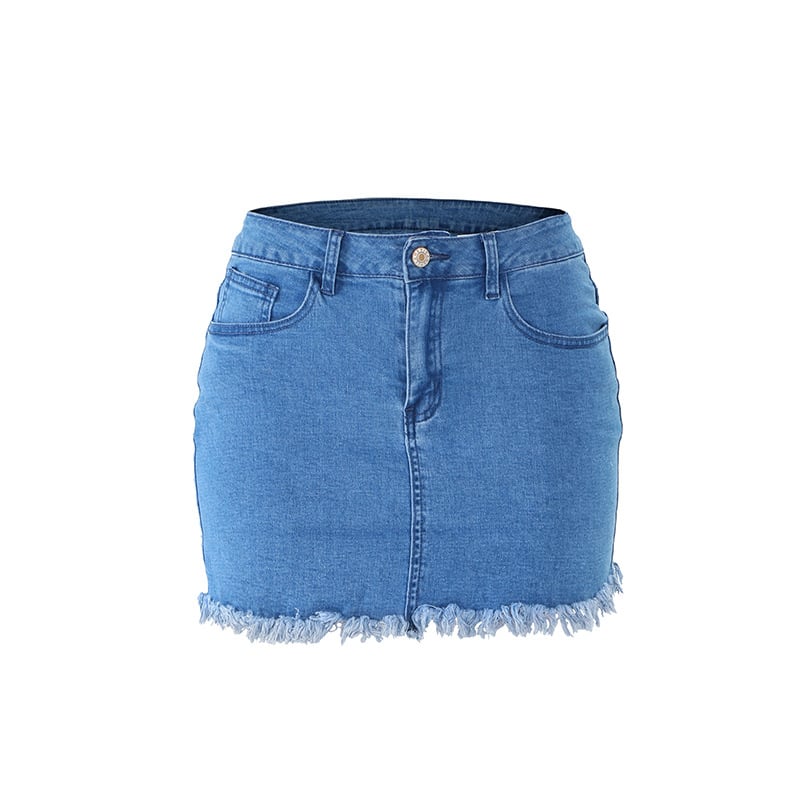 Denim Skirt Front View