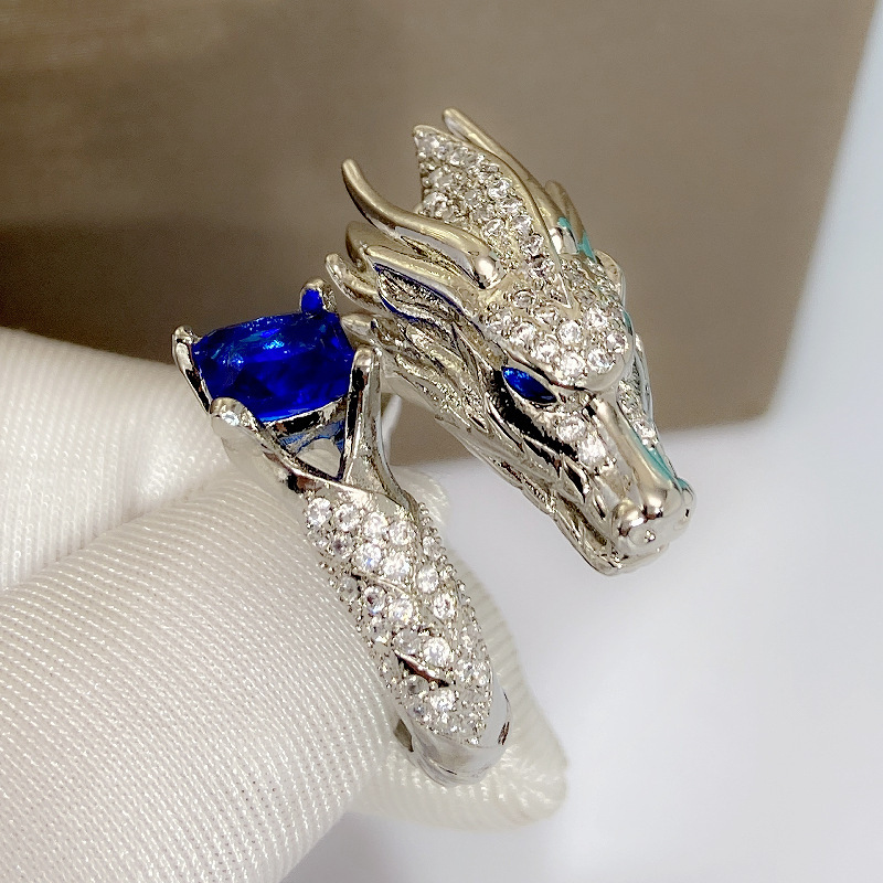 Full Diamond Tyrannosaurus Rex Ring - Detailed View