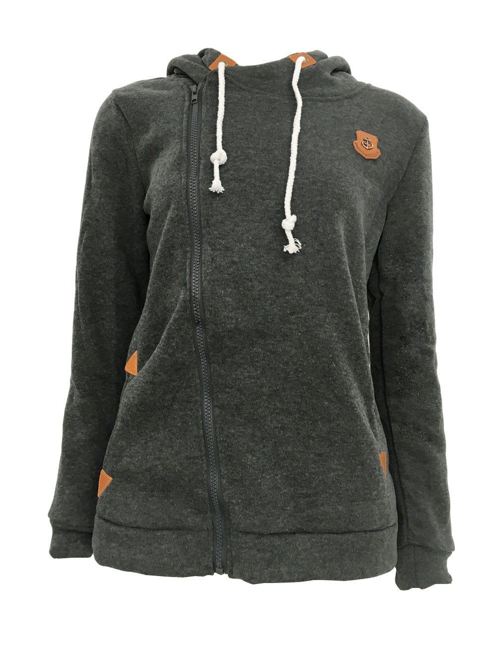 Cardigan Side Zipper Hooded Sweatshirt Jacket