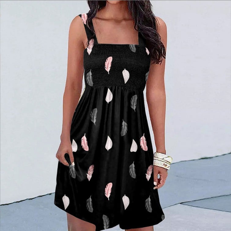 Fashion Printing Sexy Suspenders Dress Variation 6