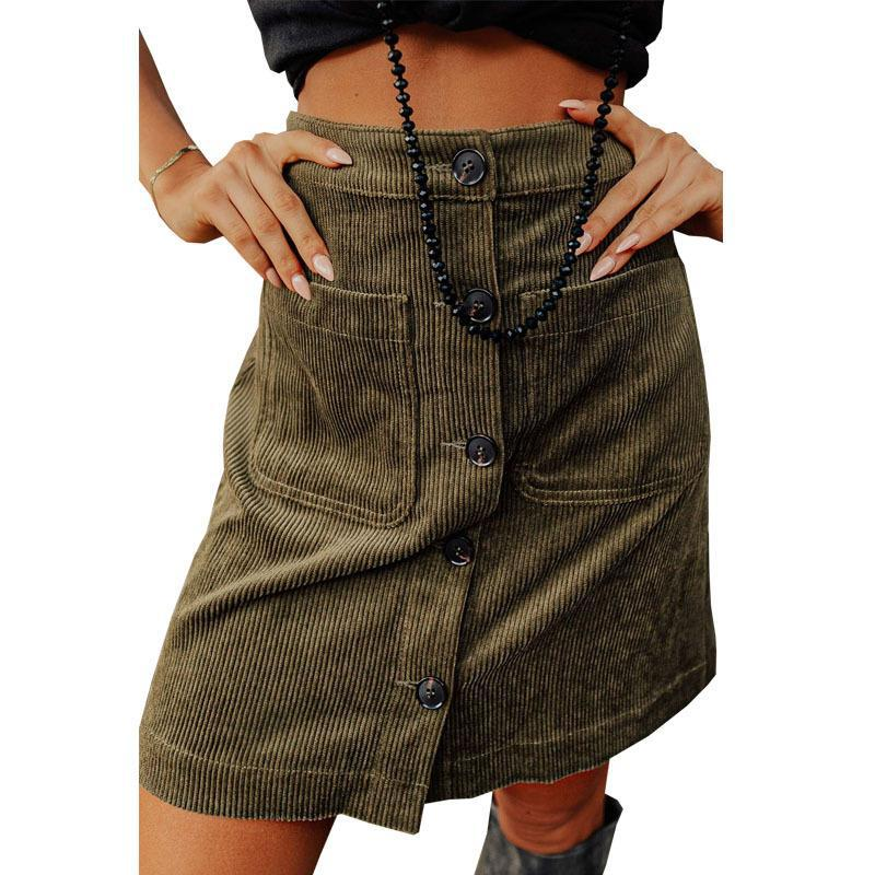 Casual look with Corduroy Skirt