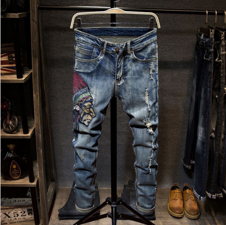 Stylish Embroidered Jeans