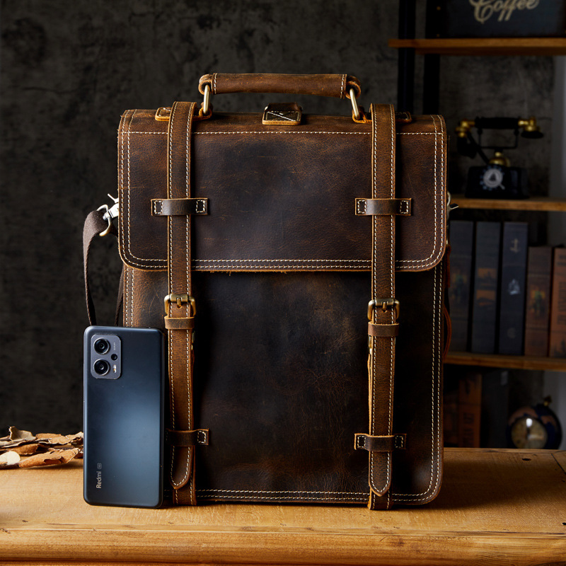 First Layer Cowhide Backpack Image 5