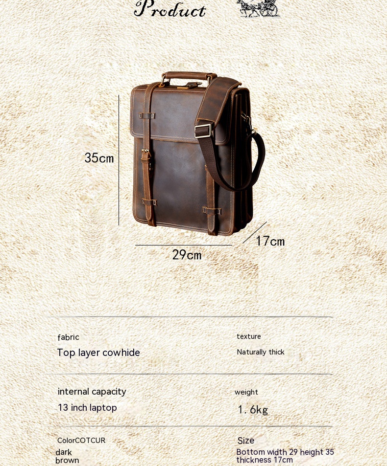 First Layer Cowhide Backpack Image 1