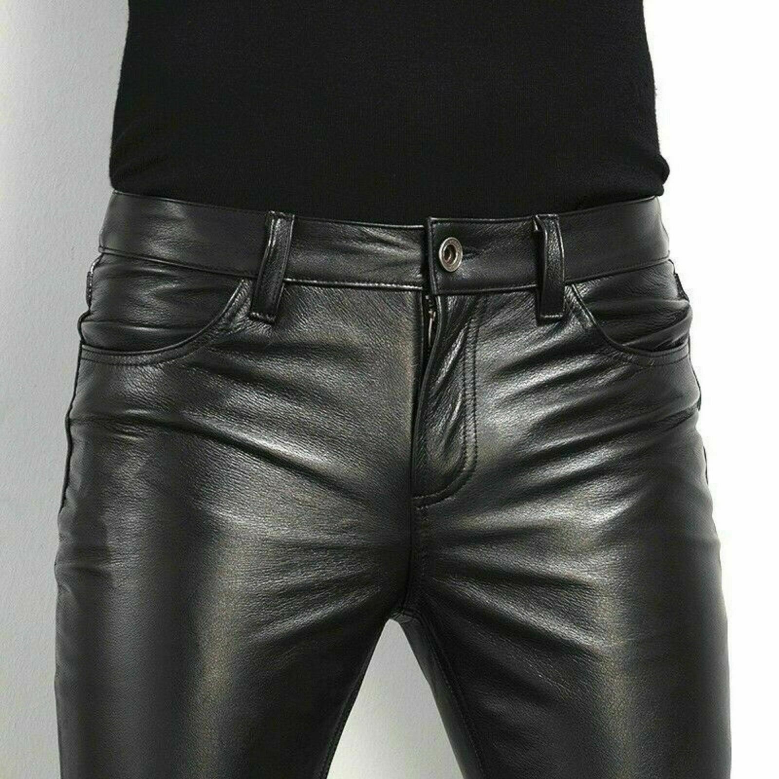 Fashion Men's Long Leather Pants - Image 3