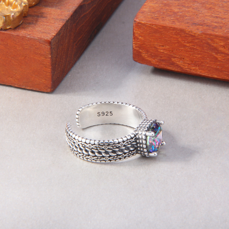 Colorful Zircon Ring Image 1