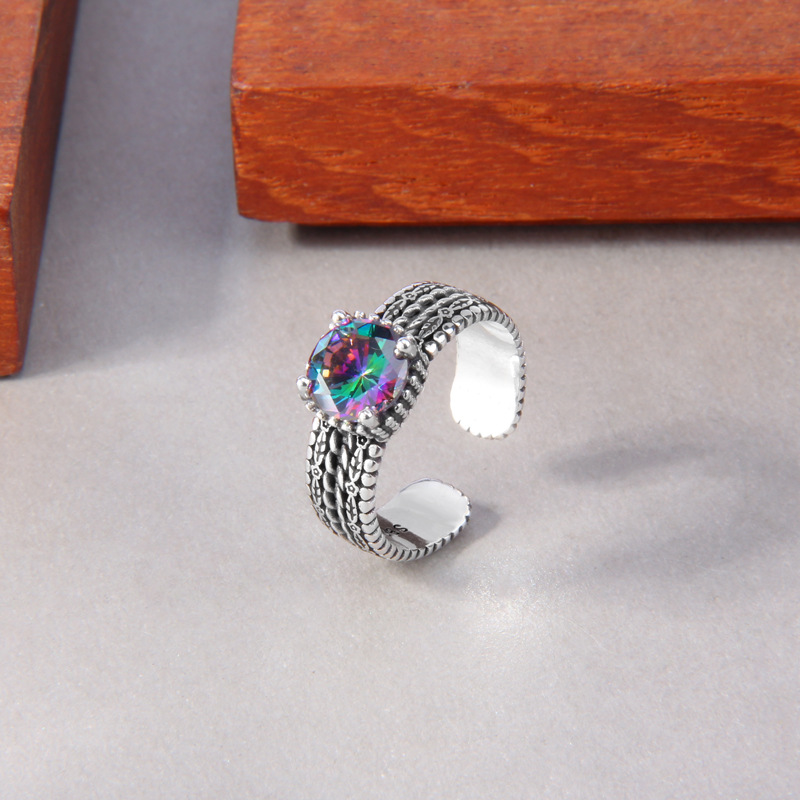 Colorful Zircon Ring Image 3
